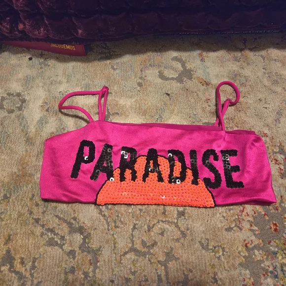 SEAQUEEN SWIM Pink Paradise Bikini Set with Tiger Print Bottoms - Picture 2 of 7